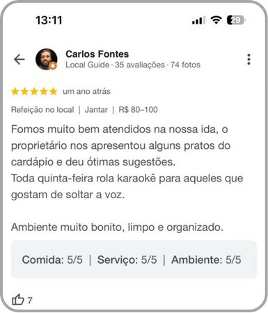 + 320 Avaliações (25)